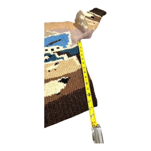 Woolrich Women's M Wool Knit Sweater Sheep Landscape Vintage - Picture 7 of 12